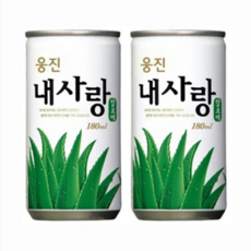웅진 내사랑 알로에 캔음료, 180ml, 10개