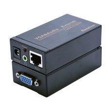 【勁祥科技】VGA延長器 VGA轉RJ45單網線信號放大器100米音頻同步高清1080P, 1個