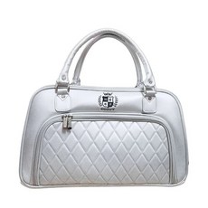 【海夫健康生活館】MEGA GOLF 鑽石珠光布料 皇家格紋珠光衣物袋, 白