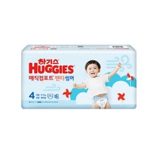 하기스 매직컴포트썸머 팬티형 기저귀 남여공용, 4단계, 104매 생활용품/기저귀 반품 최저가 63,900원