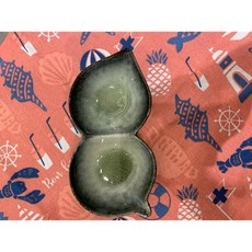 日本製 豌豆雙格皿 裂紋, 灰, 1個