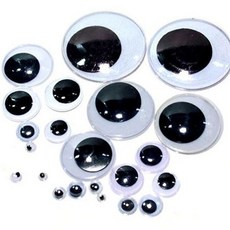 [쥬크 스티커 택1) 종 박스] 눈알 (9, 1.5cm-1000개입, 1.5cm-1000개입