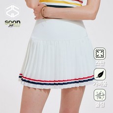 [순이야] C.여성 컬러링 배색 플리츠 골프 테니스 스커트