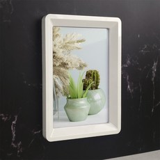 플로샵 걸이형 입체프레임 A4 공지프레임 매장집기, 흰색