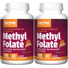 Jarrow FORMULAS 賈羅公式 甲基葉酸素食膠囊 400mcg, 60顆, 2罐