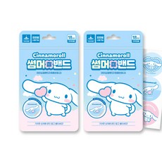 산리오 시나모롤 썸머 겔밴드 유아 어린이 여름 캠핑 활동 벌레 물린데 붙이는 스티커 밴드, 18개입, 2개
