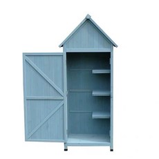 조립식 창고 야외 이동식 농막용보관함, 1 개, 스카이블루 반선반