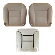 AOUTTUOA 전면 운전석 및 조수석 시트 커버 교체용 가죽 522 메드 탠 & 폼 쿠션 쉐보레 실버라도 타호 서버번 GMC 시에라 유콘 1995 1996 1997 1998, AOUTTUOA 전면 운전석 및 조수석 시트 커버 교체