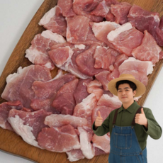 천유작 당일손질한 한돈 돼지고기 지방제거 냉장 뒷다리살, 구이용/불고기용, 1개
