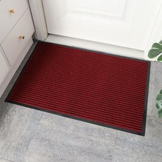 蘭妮 進門地墊 刮泥地墊 台灣製造, 條紋地墊【酒紅色】,40cm x 60cm, 1個