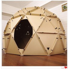 종이집 골판지 이글루 대형 박스집 페이퍼하우스 DIY 텐트 조립식 돔