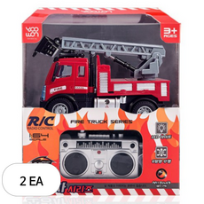유원 미니 RC 소방차 시리즈, 혼합색상, 2세트