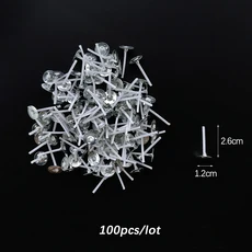 100개 무연 양초 심지 2.6-20cm 사전 왁스 처리 된면 코어 (금속 서스테이너 탭 포함) DIY 수제 만들기 도, 06 A 2.6cm