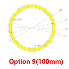 연간 모양 LED 차가운 알루미늄 광원 전구 따뜻한 20MM DIY 흰색 120MM COB 보드 12V, 1개, 09 100mm  10W