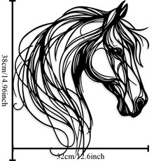 미니멀 말 형상 메탈 벽장식 거실 침실 인테리어 소품, Variant