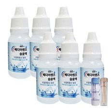 메디아렌즈 습윤액 드롭액 15ml (하드렌즈케이스 + 뽁뽁이증정), 6개