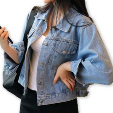 메리앤유 소프트한 재질의 베이직 데님자켓