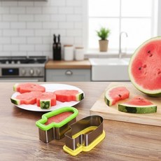 수박 슬라이서 커터 수박칼 수박바 단체 대량, 1수박슬라이서-그린