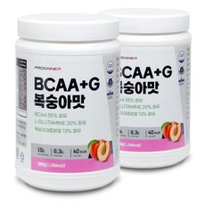 프로게이너 bcaa+g 복숭아맛 아미노산 BCAA 글루타민, 2개, 300g
