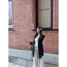 진윤도*청욕나른*r0풍 실크 쿨니트 여름 얇은 카디건 겉옷