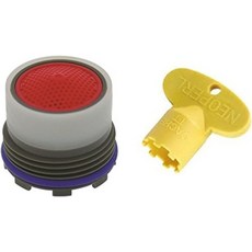 Neoperl 13 0000 5 스탠다드 플로우 캐시 펄레이터 HC 에어레이터 톰 썸 사이즈 2.2 GPM 에어레이트 스트림 키가 있는 M16.5 x 1 스레드 번들 2개 품목