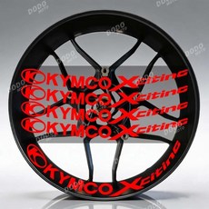 반사 휠 스티커 모토 스쿠터 방수 데칼, 1개, 1. RED 02