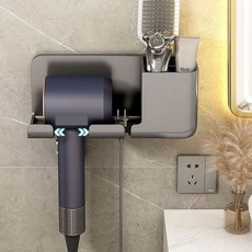 드라이기거치대 거치대형 편리한 무타공 욕실드라이거치대 화장실드라이기거치대, 드라이거치대, 상세설명 참조, 드라이거치대