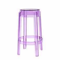 GHOST STOOL 吧椅 壓克力材質 ST019 20複刻版, 透明紫,矮版65, 1個