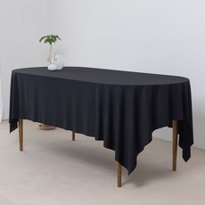 구김없는 무지테이블보 기업박람회 전시회 행사용테이블보 생활방수처리, 블랙, 특대(330*155)