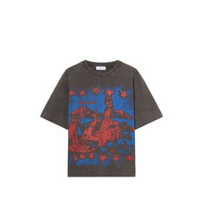 오프화이트 그래픽 프린트 반소매 티셔츠