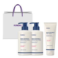 쿤달 소이밀크 고보습 바디워시&크림 기프트 세트(바디워시 500ml x2+바디크림200ml 구성), 1세트