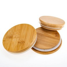 竹蓋玻璃杯蓋 防塵茶杯蓋 8.2cm, 竹蓋(一只，上圓8.2cm/下底7cm), 1個