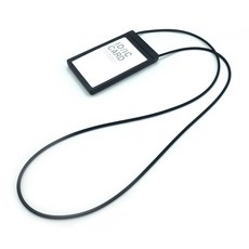 릴 사원증 케이스 ID 목걸이줄 실리콘 명찰 출입증, 1개, 블랙