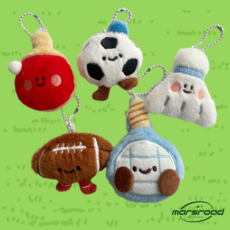 운동 인형 키링 [5종 공 셔틀콕 스포츠 굿즈 라켓 가방 백팩 열쇠고리 캐릭터 백참 백꾸 가꾸 봉제 템], 축구, 1개