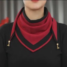 針織磁吸三角圍巾女春秋冬季多功能百搭新款保暖洋氣裝飾護頸圍脖