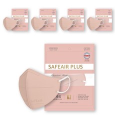 세이프에어 새부리형 케어보건용마스크 대형 KF94, 블러쉬베이지, 5개, 10개입