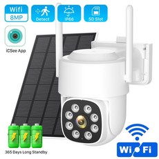 8MP 4K WiFi AOV 무선 카메라 야외 태양열 PTZ 내장 배터리 비디오 감시 장시간 대기 iCsee, 01 China Mainland, 02 Wifi 8MP NO Card