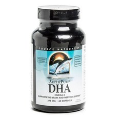 SOURCE NATURALS DHA Omega-3 275 毫克軟膠囊, 1罐, 60顆