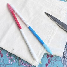 일제양면 양쪽펜 연필초크 블루 핑크, 1개, 핑크+흰색