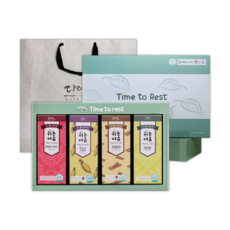 [본사직영] 다예 쉬는여유 밸런스타임 4종 삼각 티백차 선물세트+쇼핑백(옥수수수염차 히비스커스 우엉차 레몬밤), 1세트, 60개입