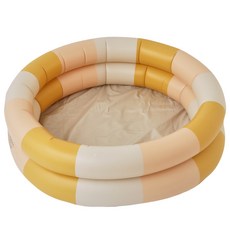 筱侶ins丹麥復古條紋充氣游泳池寶寶恐龍水池加厚家用海洋球池, 1個, 90#(460g)