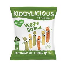 Kiddylicious 키딜리셔스 베지 스트로우 아기과자 12m+ 12g Veggie Straws, 1개