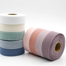 샤벳리본 오간디리본 30mm X 50yds 리본끈, 반색 8번, 1개