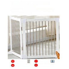 애견 펜스 가림막 실내용 실내 반려동물 도어 보호 애완동물 가정용 강아지펜스 슬라이드, 1개, 화이트 2개 (70 높이)