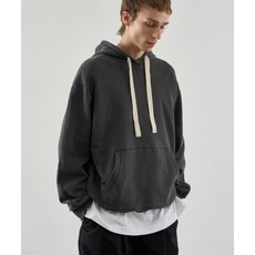 브랜드정품 드로우핏 DRAW FIT 피그먼트 레이어드 스트링 테잎 후드 CHACOAL 325492
