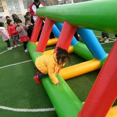 에어바운스 손잡이 사다리 게임 야유회 체육대회 행사 풍선 공기 에어놀이기구 놀이기구 기구, 3m 두꺼운 삼각형 사다리