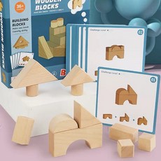 Wooden Blocks 36個月以上 益智建構積木, 圖片, 1套