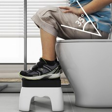 leoq 화장실 변기앞 플라스틱 발판 욕실 발받침대, 블랙, 1개