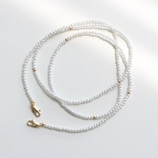 [手工製作] 精美迷你珍珠鍊 眼鏡帶 面具帶 項鍊 手鍊 非常實用的錶帶, 單色