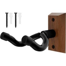 1개2개 기타 벽걸이 목재 우쿨렐레 걸이 미끄럼 방지 U자형 홀더 마운트 스탠드 일렉기타 밴조 베이스 미국1 검정, 1, Black